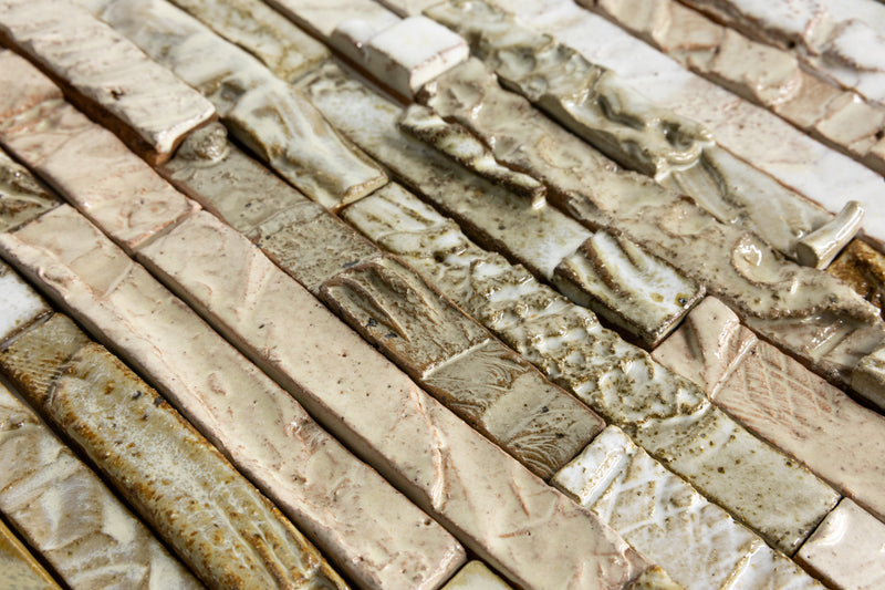 Hand-Sculpted Slender Terracotta Tiles - LFALBG-WS