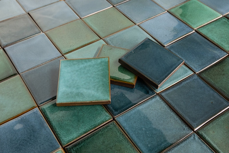 Blue & Green Blend Square Tiles - LKGEDG-WS