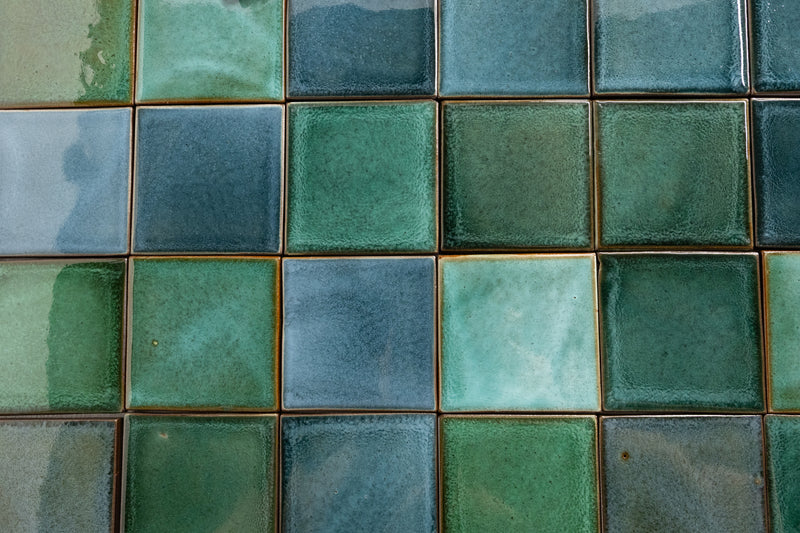 Blue & Green Blend Square Tiles - LKGEDG-WS