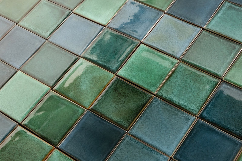 Blue & Green Blend Square Tiles - LKGEDG-WS