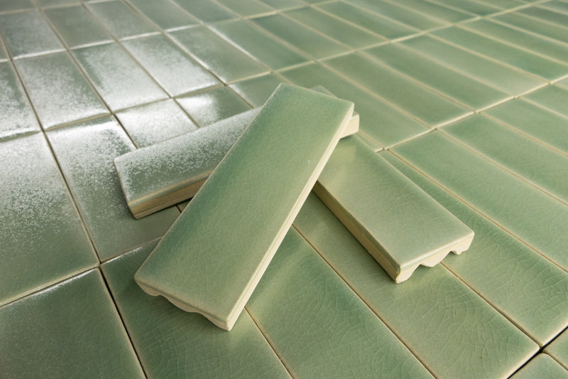 Pale Green Rectangular Tiles - LLGJHD-WS