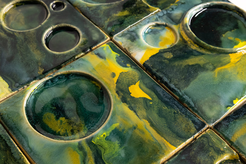 Moonscape Green & Yellow Tiles - LLGL6L-WS