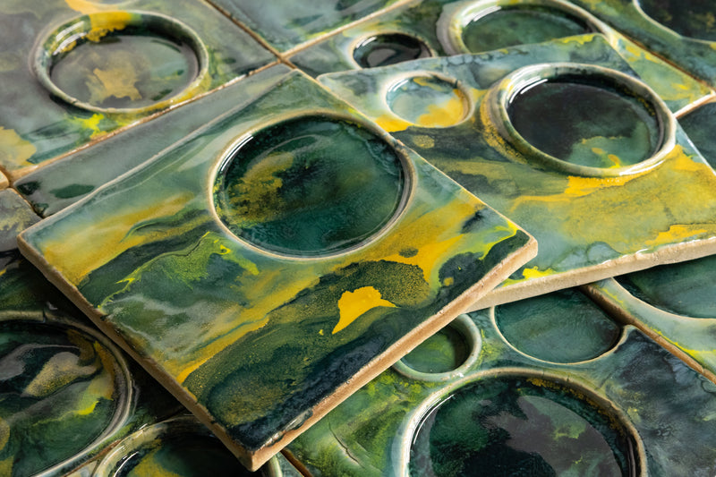 Moonscape Green & Yellow Tiles - LLGL6L-WS