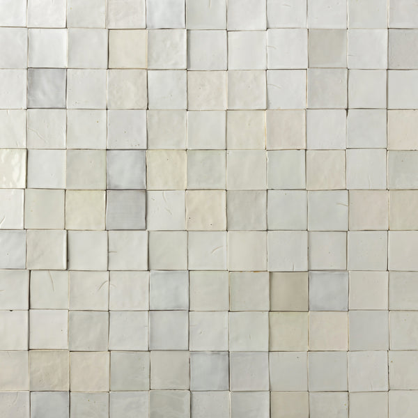 Undulating Off-White Handmade Square Tiles - LTUA4G_6C