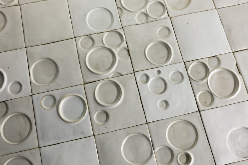 Hand-made Moonscape White Tiles - LZV7ZU-WS