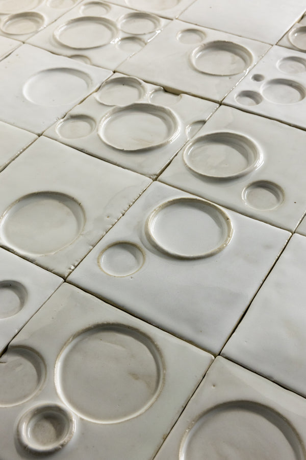 Hand-made Moonscape White Tiles - LZV7ZU-WS
