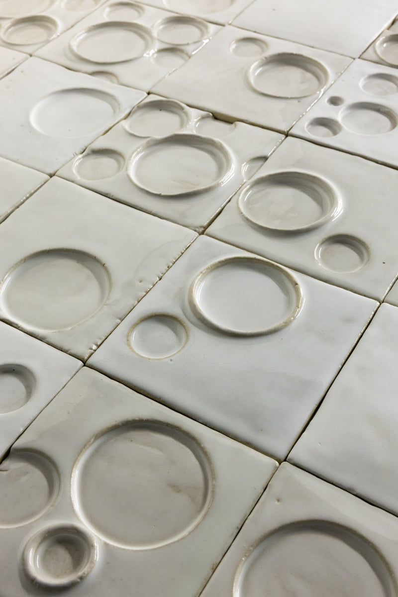 Hand-made Moonscape White Tiles - LZV7ZU-WS