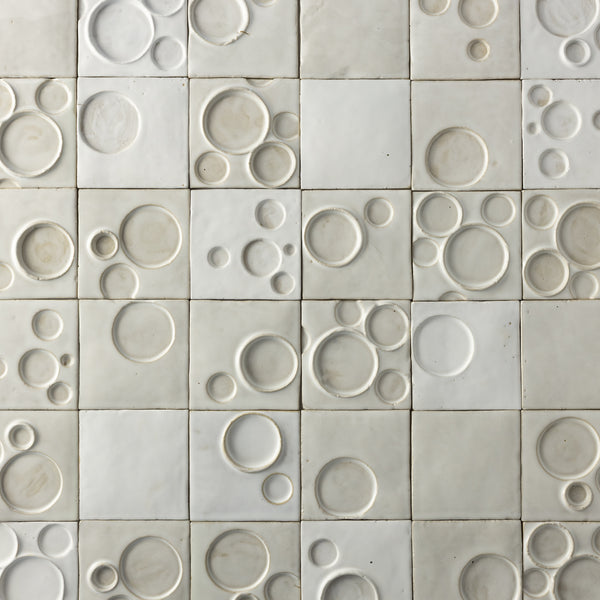 Hand-made Moonscape White Tiles - LZV7ZU-WS