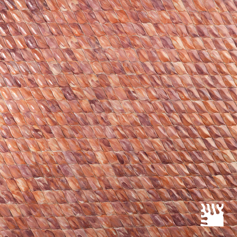 Orange, Pink & Purple Leaf Shaped Tiles - MALAKL-WS