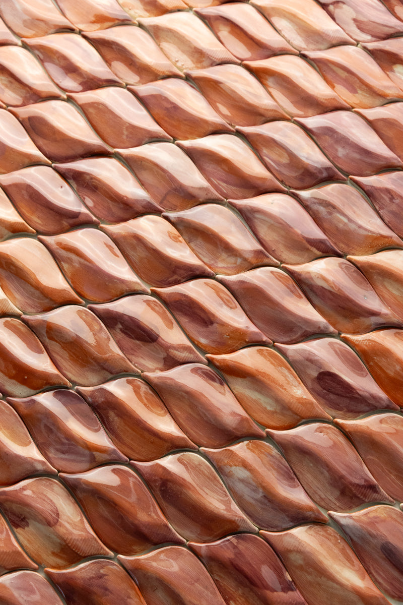 Orange, Pink & Purple Leaf Shaped Tiles - MALAKL-WS