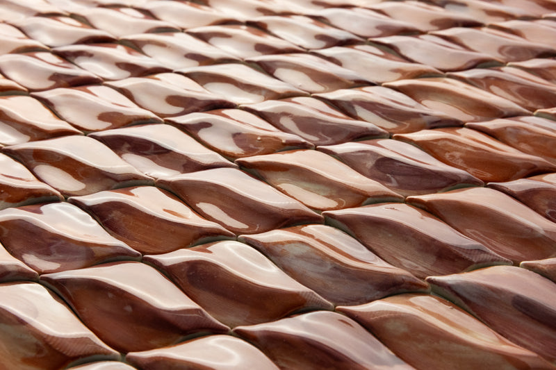 Orange, Pink & Purple Leaf Shaped Tiles - MALAKL-WS