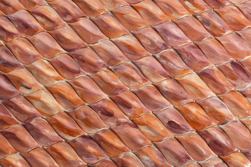 Orange, Pink & Purple Leaf Shaped Tiles - MALAKL-WS