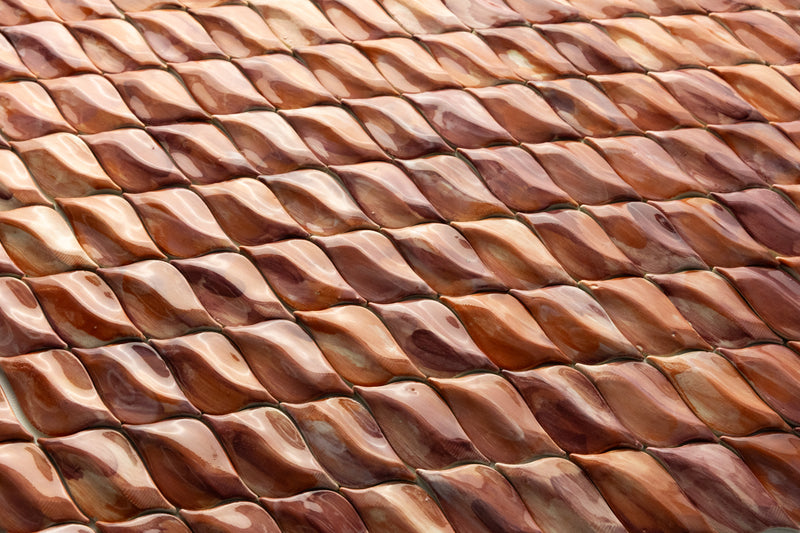 Orange, Pink & Purple Leaf Shaped Tiles - MALAKL-WS