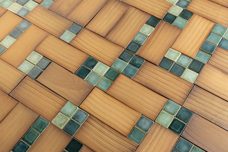 Terracotta & Green Tiles -MCFLLL-WS