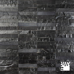 Handmade Black Textured Tiles MFHAKA_EX_1B