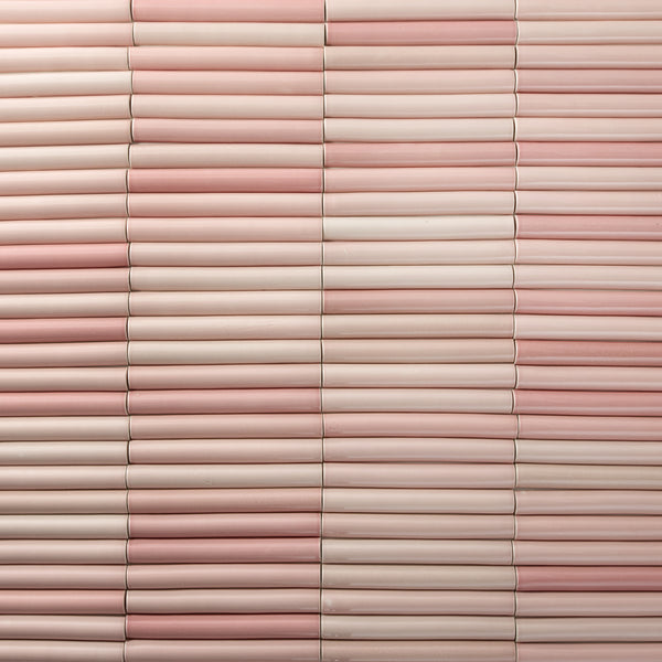 Fluted Pink Pipe Tiles - MGGKGL-WS