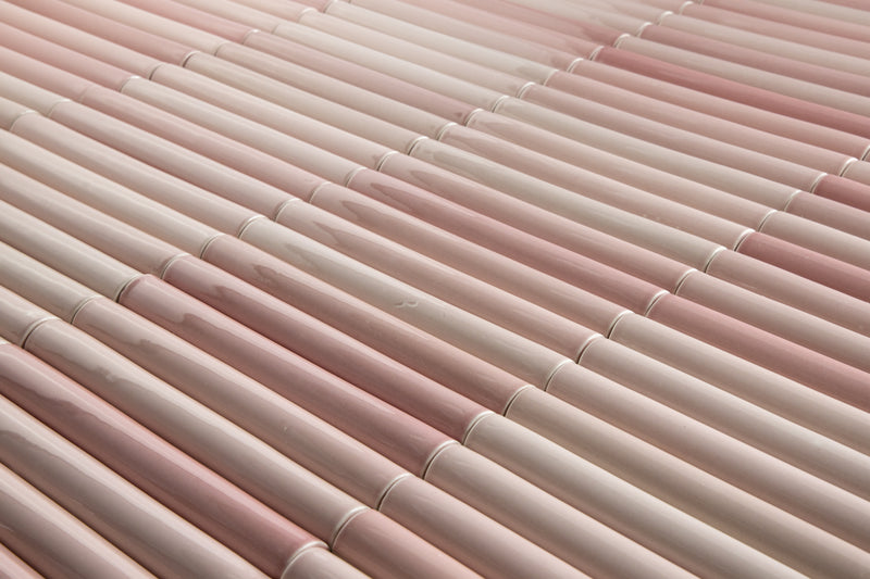 Fluted Pink Pipe Tiles - MGGKGL-WS