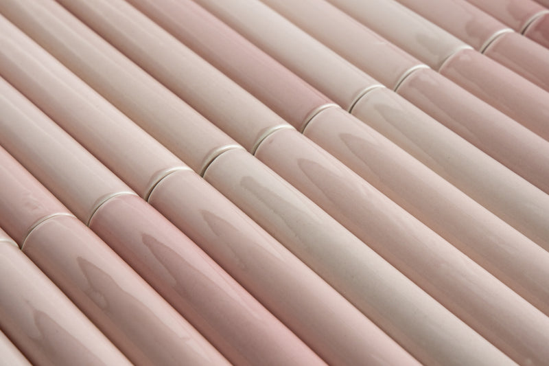 Fluted Pink Pipe Tiles - MGGKGL-WS