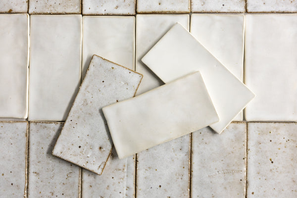 White Handmade Rectangular Tiles - MT1ER4-WS