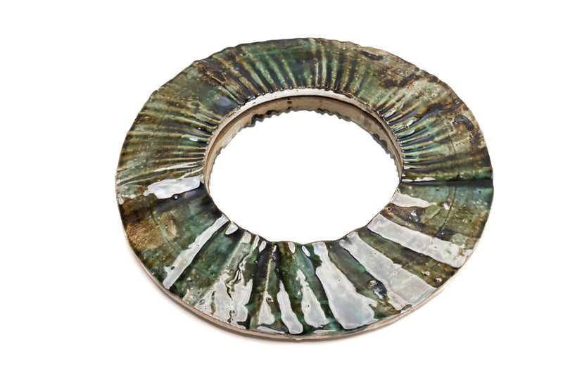 Small Green Hand-Made Ceramic Mirror - MUCBSA