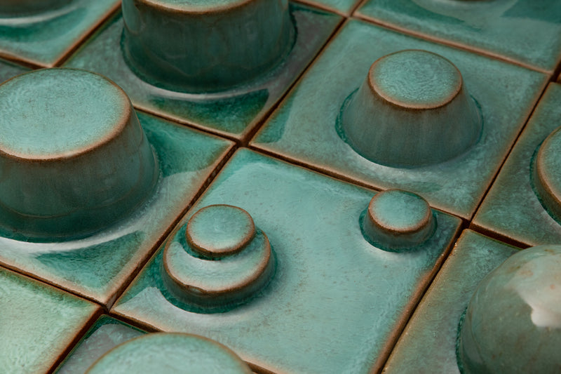 Hand-Made Square 3D Aqua Tiles - N47RUT_EX