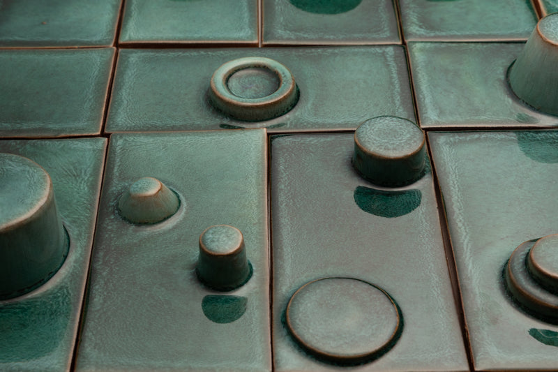 Hand-Made Square 3D Aqua Tiles - N47RUT_EX