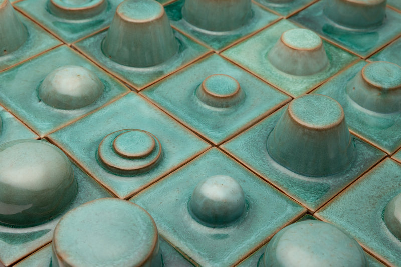Hand-Made Square 3D Aqua Tiles - N47RUT_EX