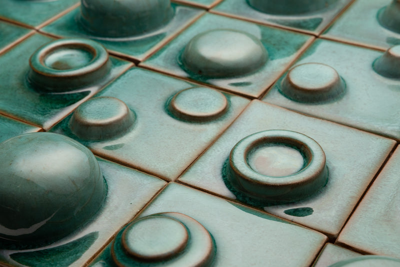 Hand-Made Square 3D Aqua Tiles - N47RUT_EX