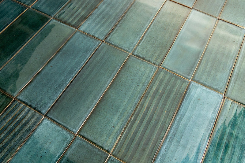 Greens & Aqua Textured Rectangular Tiles FIEKGB EX-B