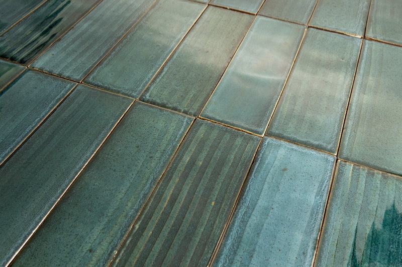 Greens & Aqua Textured Rectangular Tiles FIEKGB EX-B