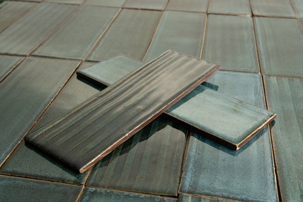 Greens & Aqua Textured Rectangular Tiles FIEKGB EX-B