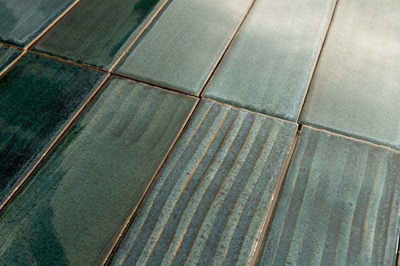 Greens & Aqua Textured Rectangular Tiles FIEKGB EX-B