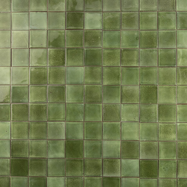 Glossy Green Square Tile - NQH4FA
