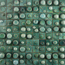Hand-Made Square 3D Green Tiles - PFJTLO-EX