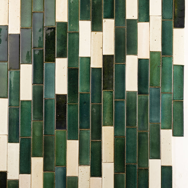 Blend of Greens & Cream Rectangular Tiles PHELJL_13C