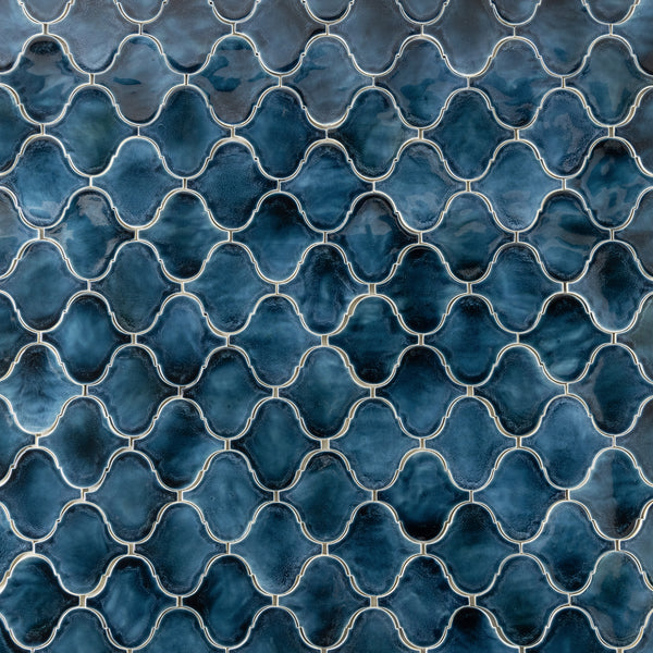Classic Blue Hand-Made Lantern Shaped Tiles - PXGY2M_21C