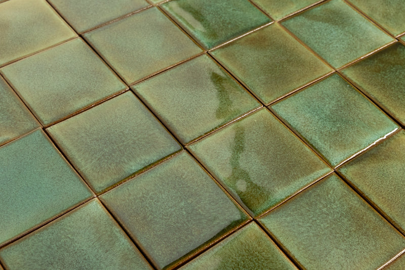 Blended Green Square Tile - Q14J4D-WS