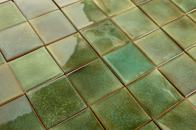 Blended Green Square Tile - Q14J4D-WS