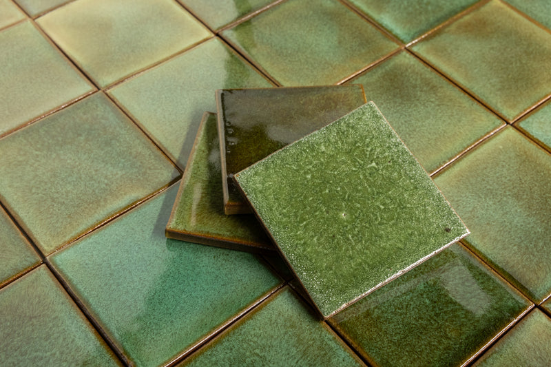 Blended Green Square Tile - Q14J4D-WS