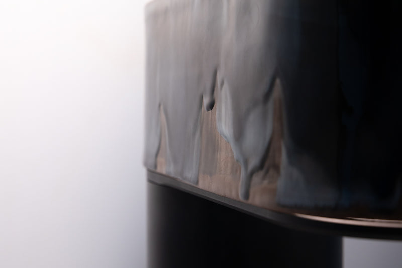 Blue & Brown Hand-Made Ceramic Outdoor Lantern - QBYCFD