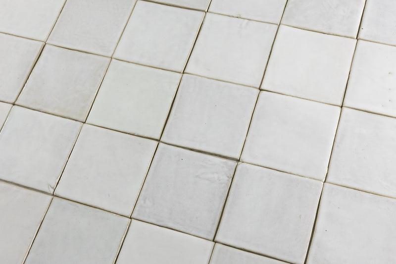 Off-White Handmade Square Tiles - R6C5EJ-EX