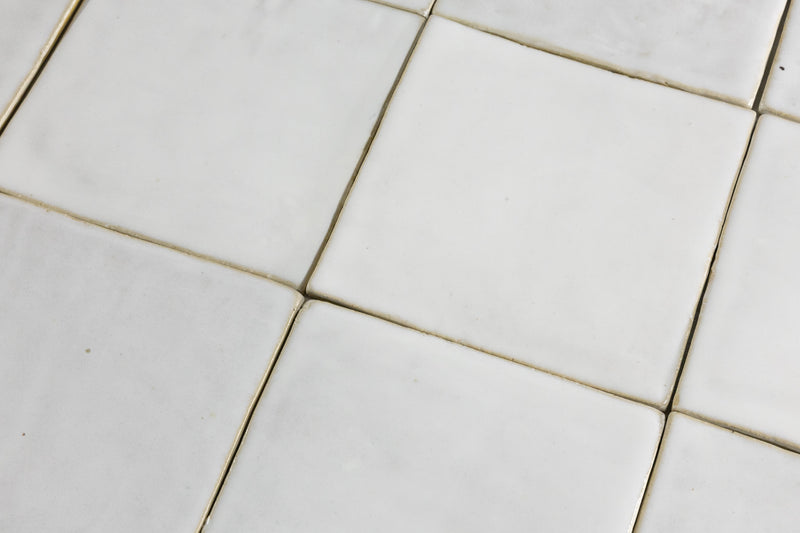 Off-White Handmade Square Tiles - R6C5EJ-EX