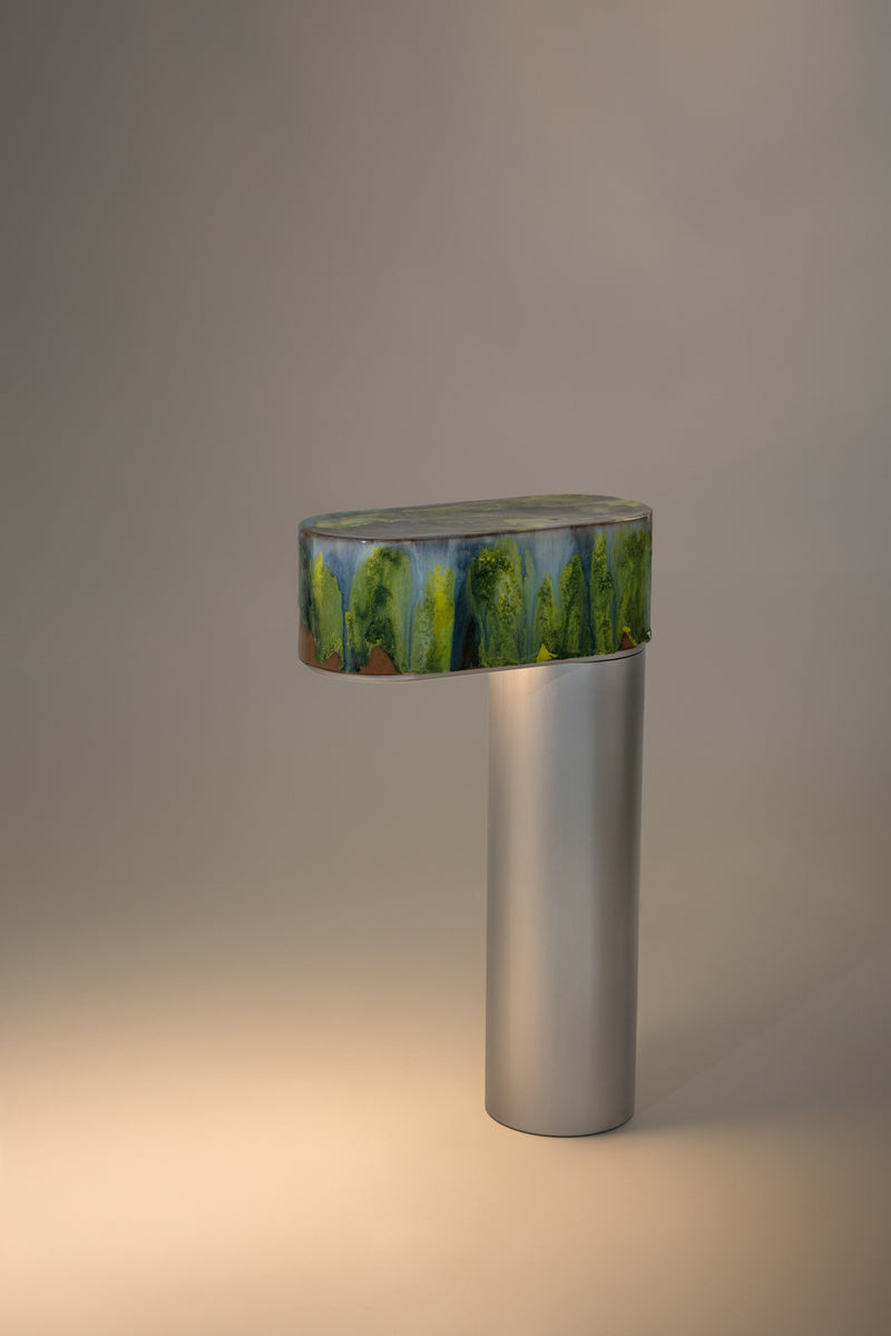 Green & Yellow Hand-Made Ceramic Outdoor Lantern - RDSP21