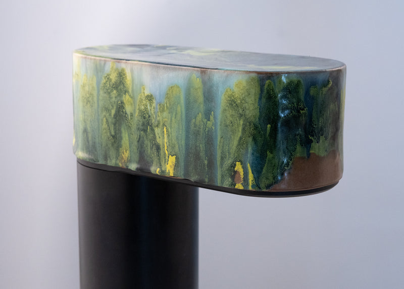 Green & Yellow Hand-Made Ceramic Outdoor Lantern - RDSP21