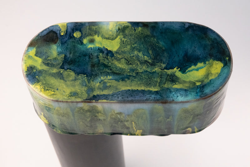 Green & Yellow Hand-Made Ceramic Outdoor Lantern - RDSP21