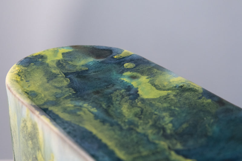 Green & Yellow Hand-Made Ceramic Outdoor Lantern - RDSP21