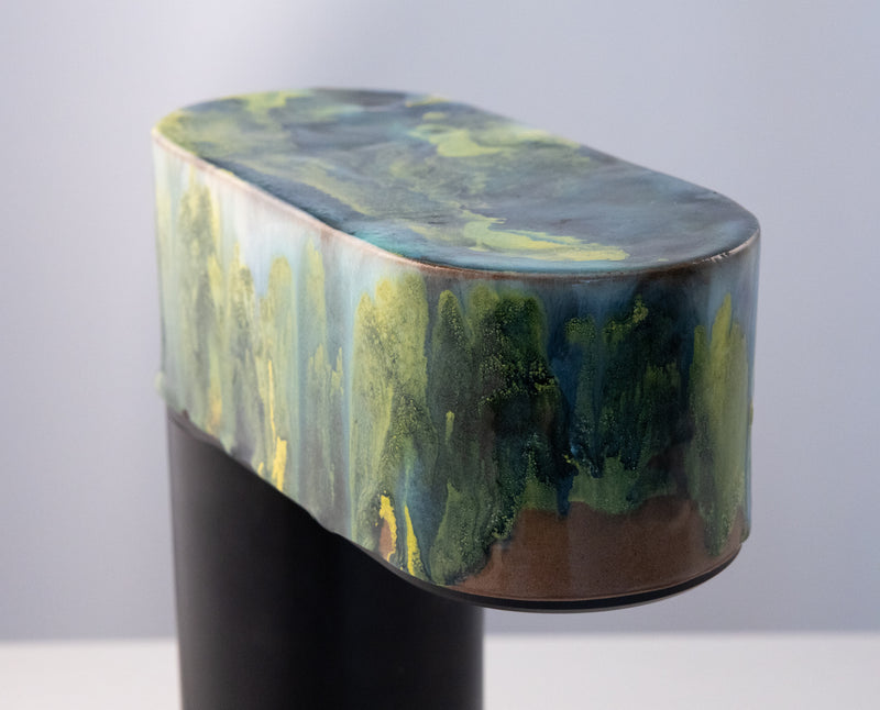 Green & Yellow Hand-Made Ceramic Outdoor Lantern - RDSP21