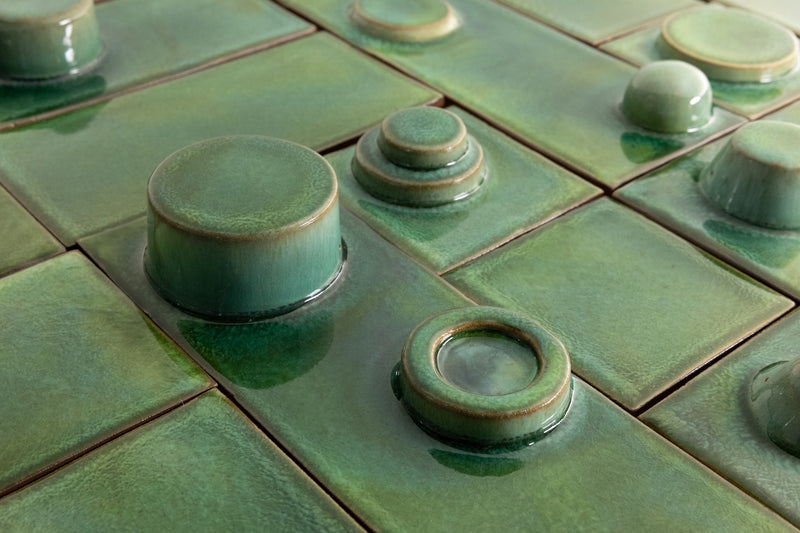 Hand-Made 3D Green Tiles - RGEUZN-WS