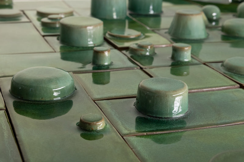 Hand-Made 3D Green Tiles - RGEUZN-WS