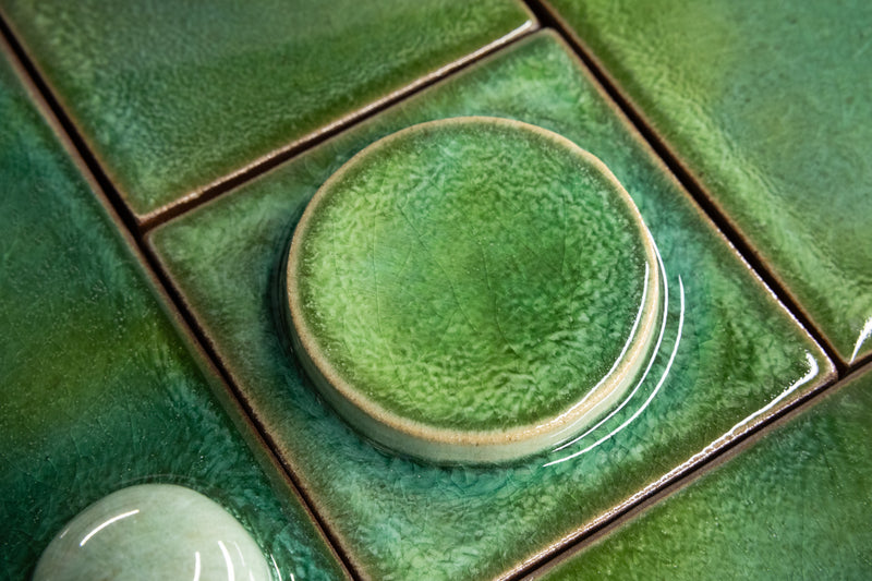 Hand-Made 3D Green Tiles - RGEUZN-WS
